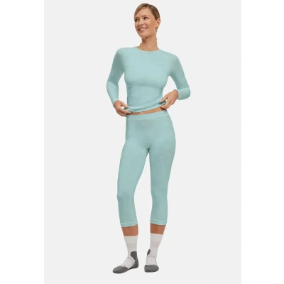 Abbildung von FALKE Damen Baselayer Hose Warm 3/4 W TI Funktionsmaterial schnelltrocknend 1 Stück, Grün (Jade 7439) neu umweltfreundlich, M