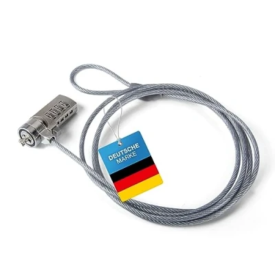 Abbildung von Kabelschloss Stahlseil Kensington Zahlenschloss für Computer Sicherheitsschlosskabel Diebstahlsicherungs 1,8m Kabel Sicherheitsschloss