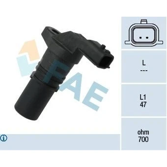 Abbildung von FAE 79318 Impulsgeber 2 Induktivsensor NISSAN: NP300 Navara Pickup, Qashqai / Qashqai+2 I, MICRA 3, RENAULT: Modus Grand Modus, CLIO 2, Espace 5