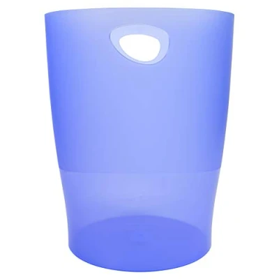 Abbildung von Exacompta 45310D ECOBIN Papierkorb 15 Liter mit Griffen. Eleganter und robuster Mülleimer im modernen Design eisblau