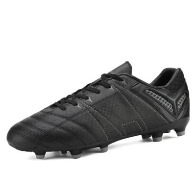 Abbildung von DREAM PAIRS Herren Fußballschuhe Jugen Trainingsschuhe Professionelle Stollen Spikes Cleats Outdoor Sport Football Schuhe,Size 40,SCHWARZ/GRAU,SDSC2201M E