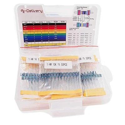 Abbildung von AZDelivery Widerstände Resistor Kit 525 Stück Widerstand Sortiment, 0 Ohm 1M kompatibel mit Arduino inklusive E Book!