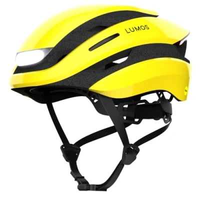 Abbildung von Lumos Ultra Smart Helm Fahrradhelm Vorder und Rücklicht (LED) Blinker Bremslichter Bluetooth Verbindung Erwachsene: Herren, Damen (Raincoat Yellow, Größe: S) MIPS