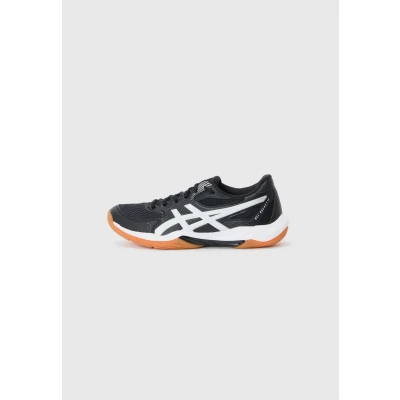 Abbildung von Asics Gelrocket 12 Volleyballschuh, Herren, Größe: 42.5, Black/white Lederimitat/textil