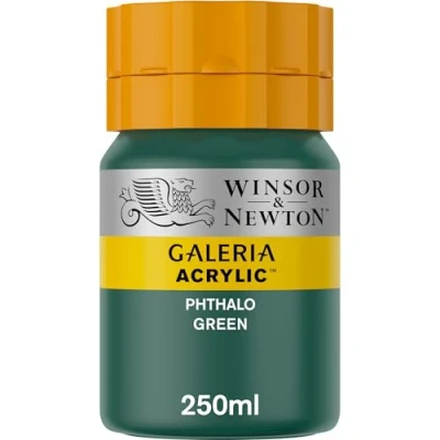 Abbildung von Winsor &amp; Newton 2137522 Galeria Acrylfarbe, hohe Pigmentierung, lichtecht, buttrige Konsistenz, 250 ml Tube Phthalogrün
