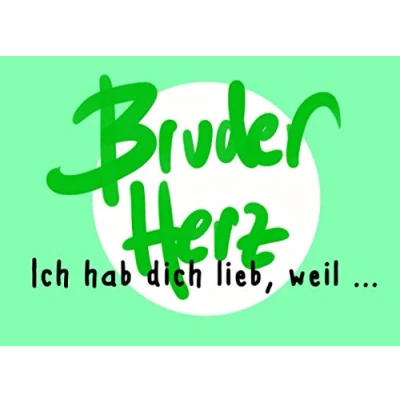 Abbildung von Bruder Herz Ich hab dich lieb weil ...: Liebe Grüße an deinen zum selbst Ausfüllen und Verschenken Schönes persönliches Geschenk für