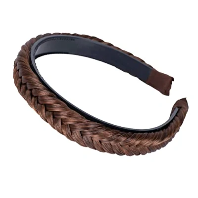 Abbildung von CAISHA Haarreifen Zopf Geflochten Haarteil Haarband Kopfschmuck Haarschmuck Braun Mix HHR6