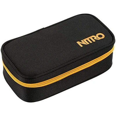 Abbildung von Nitro Pencil Case XL inkl. Geo Dreieick &amp; Stundenplan, Federmäppchen, Schlampermäppchen, Faulenzer Box, Federmappe, Stifte Etui, Golden Black