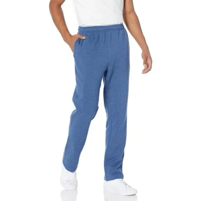 Abbildung von Amazon Essentials Herren Fleece Jogginghose mit offenem Saum (erhältlich in den Größen L und L), Blau Heide, S