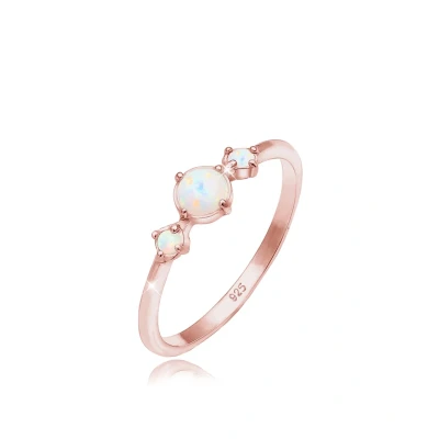 Abbildung von Elli GEO TRIO Ring Rose goldcoloured, Damen, Größe: 54, gold coloured