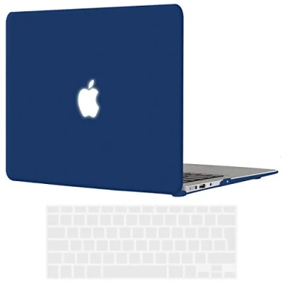 Abbildung von TECOOL Hülle für MacBook Air 13 Zoll 2017 2010 A1466 A1369, Ultradünn Schutzhülle Hartschale Matt Case Cover +EU Tastaturschutz, Nicht kompatibel mit neu 2021 2018, Marineblau