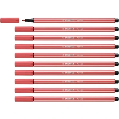 Abbildung von Premium Filzstift STABILO Pen 68 10er Pack rostrot