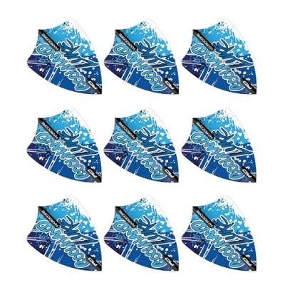 Abbildung von RED DRAGON Luke Humphries Freestyle Dart Flights, Weltmeister, Blau und Weiß, 3 Sets pro Packung (insgesamt 9 Flights