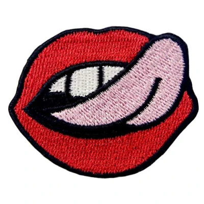 Abbildung von Dame Heiße Lippen Sexy Mund Gestickte Badge Eisen Auf Nähen Flecken