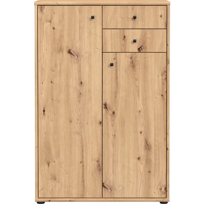 Abbildung von FORTE TEMPRA 2 Kommode mit Türen und Schubladen, Holzwerkstoff, Artisan Eiche Dekor, (B x H T) 73,7 111,1 34,8 cm