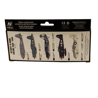 Abbildung von Vallejo 71157 Farbset, USA Flugzeuge WWII, 8x17 ml, blau, 17 ml (8er Pack)