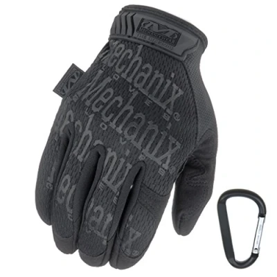 Abbildung von Mechanix Wear Original Einsatz Handschuhe, atmungsaktiv &amp; abriebfest + Gear Karabiner, Glove in Schwarz, Coyote, Multicam/Größe S, M, L, XL (M, Schwarz/Covert)