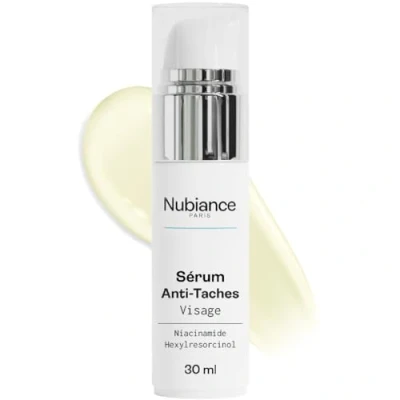 Abbildung von NUBIANCE Serum Eclat Anti Flecken Präparat mit AHA HRB 3 30 ml für schwarze Haut, matt und gewebt Peeling Pflege das Gesicht gegen Auftreten von Pigmentflecken