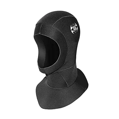 Abbildung von PAWHITS Neopren Sturmhaube Tauchhaube Haube 3 mm Surfen Schwimmen Triathlon Neoprenanzug Kopfhaube Herren Damen Warm Taucherhaube Hood Mütze (XL)