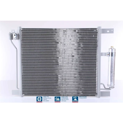 Abbildung von NISSENS 940384 Klimakondensator mit Trockner Aluminium 487 R 134a NISSAN: Juke