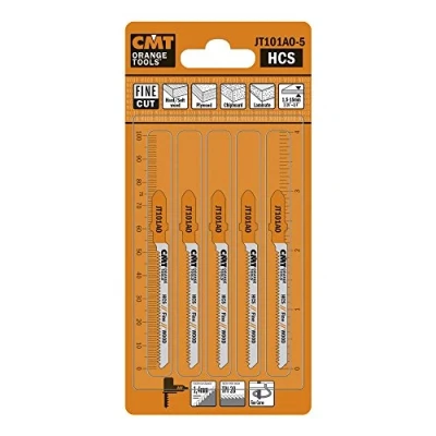 Abbildung von 5 Klingen x Stichsägeblätter Holz HCS 76 1.4 20 TPI (gebogen/Fine) jt101ao