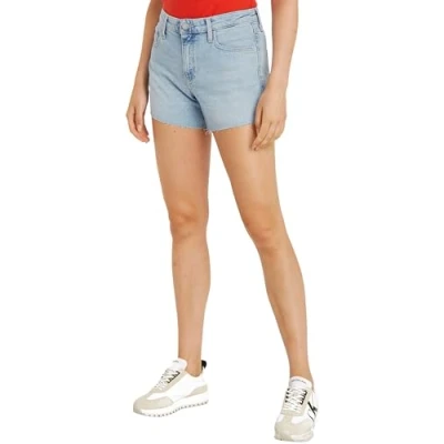 Abbildung von Calvin Klein Jeans MID RISE Shorts, Damen, Größe: 34, Denim light