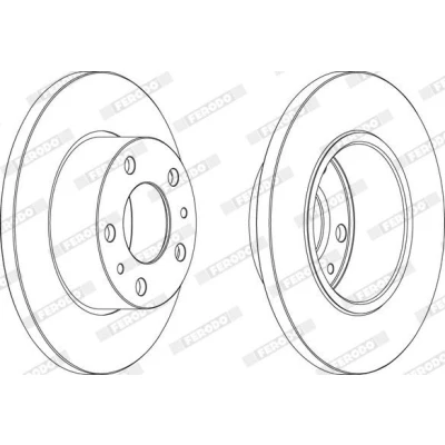 Abbildung von FERODO PREMIER FCR195A Bremsscheibe 276 16 5 118 voll ohne Schrauben