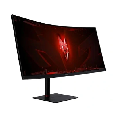 Abbildung von Acer Nitro XV345CURV3 Gaming Monitor 34 Inch (86 cm Screen) QHD, 180Hz DP/TypeC, 100Hz HDMI, 1ms / 0.5ms (GTG, Min.), HDMI 2.0, DP 1.4, Curved, Height Adjustable, FreeSync Premium