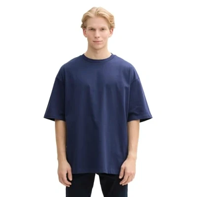 Abbildung von TOM TAILOR Denim Herren 1035912 T Shirt, 34590 Dark Blueberry, M