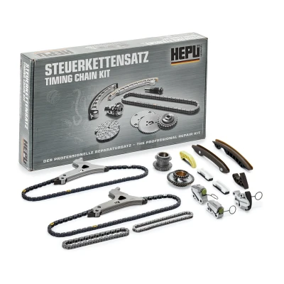 Abbildung von HEPU 21 0600 Steuerkettensatz mit Zwischenwellenzahnrad, Kurbelwellenzahnrad Zahnkette, Simplex, Kette geschlossen MERCEDES BENZ: CLS Coupe, GLK