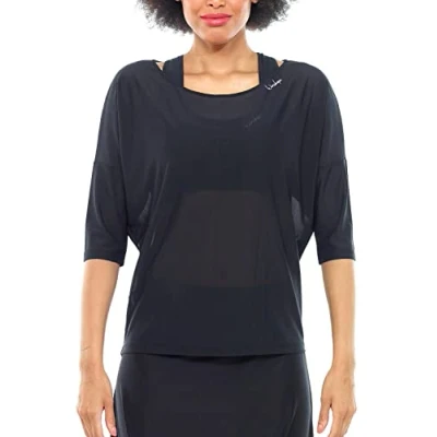 Abbildung von Winshape Functional 3/4SLEEVE mesh Langarmshirt, Damen, Größe: XS, Black