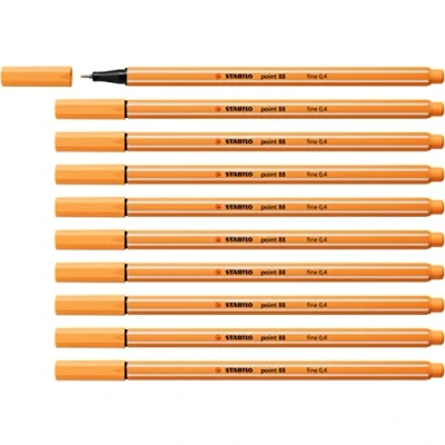 Abbildung von Fineliner STABILO point 88 10er Pack papaya