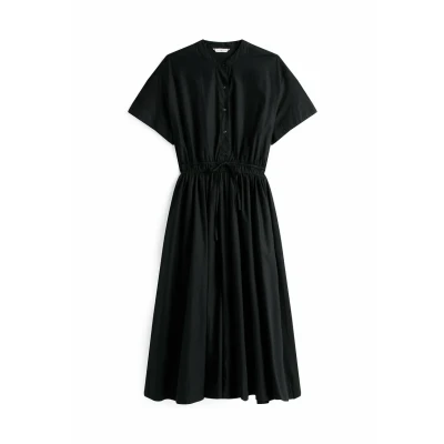 Abbildung von Tommy Hilfiger A Linien Kleid »SMOCKED CO MIDI S/S DRESS«