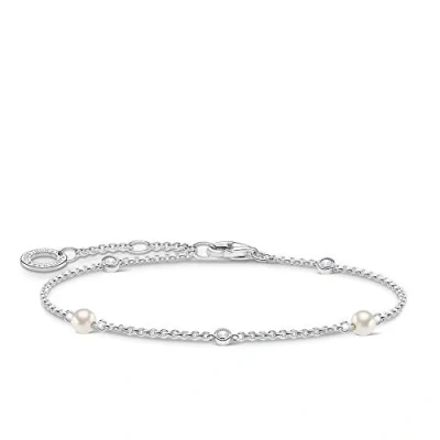 Abbildung von Thomas Sabo Armband weiße Steine silber, 925 Sterlingsilber, 16 19 cm Länge