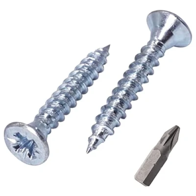 Abbildung von SKIR&#039;CO (500 Stück) Verzinkter Stahl 3,0 x 16 mm Silberholzschrauben, Pozidriv Senkkopf, Spanplattenschrauben, PZ Vollgewinde (500, mm)