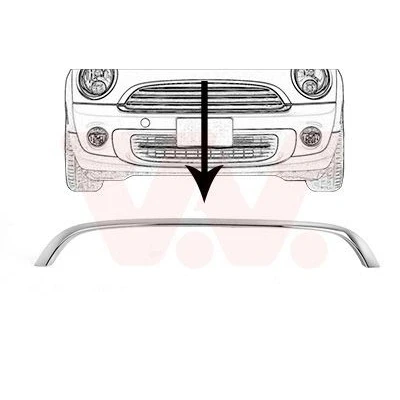 Abbildung von VAN WEZEL 0508518 Zier /Schutzleiste, Kühlergitter vorne, Motorhaube MINI: Hatchback kfzteile, mister auto, atp autoteile, kfzteile24