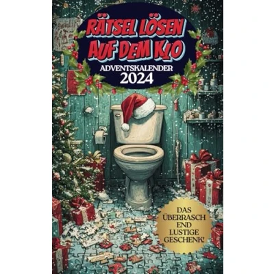 Abbildung von Rätsel Lösen auf dem Klo Adventskalender: 24 Sitzungen, Mal Rätselspaß Ein Buch zum Rätselknacken beim Kacken Das überraschend lustige Geschenk für Männer