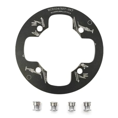Abbildung von UPANBIKE Kettenblattschutz für Mountainbikes, 104 BCD, Aluminiumlegierung, Fahrrad Kettenschutz 32 34T, Kettenblatt Kettenrad