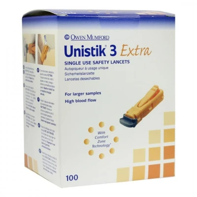 Abbildung von Unistik 3 Extra Eindr.tiefe 2,0 mm Stechhilfe