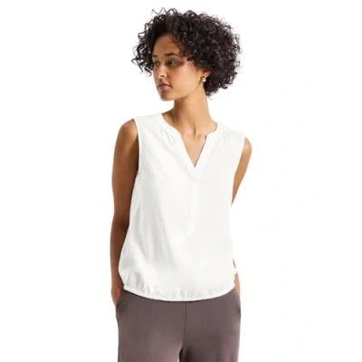 Abbildung von STREET ONE Damen 3411962 Blusentop in Unifarbe, Off White, 38