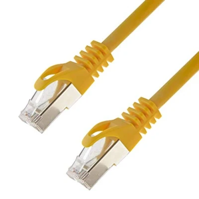 Abbildung von Netzwerkkabel S/FTP PIMF Cat. 7 3,00 Meter gelb Patchkabel Gigabit Ethernet LAN DSL CAT7 Kabel
