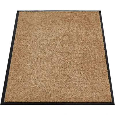 Abbildung von andiamo Premium Fußmatte Wash &amp; Clean langlebige Schmutzfangmatte Hauseingang als innen oder Fußabtreter im überdachten Außenbereich saugstarker Fußabstreifer 60 x 90 cm Beige
