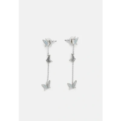 Abbildung von Swarovski Lilia Chain Ohrringe silvercoloured/blue, Damen, Größe: One Size, Silver coloured/blue