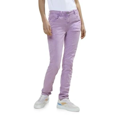 Abbildung von Cecil Casual FIT Jeans Straight Leg, Damen, Größe: 30x30, Lila