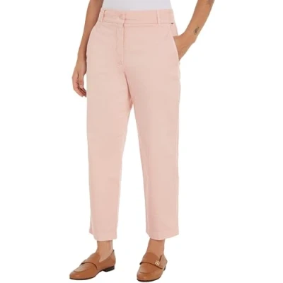 Abbildung von Tommy Hilfiger Chinohose »CO BLEND GMD SLIM STRAIGHT CHINO«, mit Logostickerei
