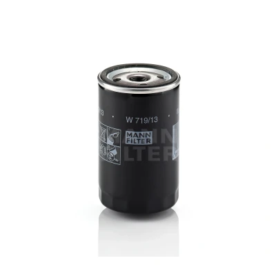 Abbildung von MANN FILTER W 719/13 Ölfilter 3/4 16 UNF mit zwei Rücklaufsperrventilen Anschraubfilter MERCEDES BENZ: E Class Saloon, W124 Coupe, 190