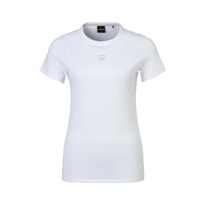 Abbildung von BOSS Elogo Tshirt basic, Damen, Größe: Large, White