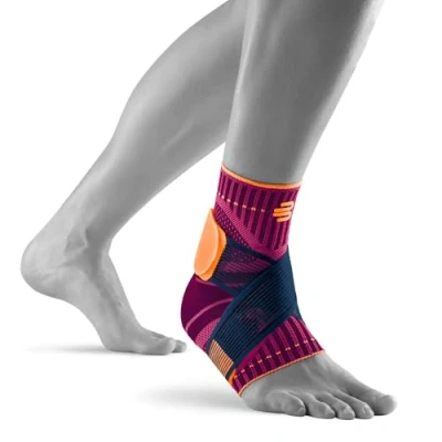 Abbildung von Bauerfeind Sprunggelenkbandage „Ankle Support“ Unisex, 1 Sprunggelenk Bandage für Sport wie Fußball, Fitness und Joggen, Kein Umknicken durch Knöchelbandage, Pink, L