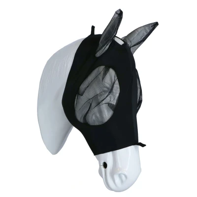 Abbildung von Weatherbeeta Fliegenmaske Deluxe Stretch Bug mit Ohren Schwarz Vollblut