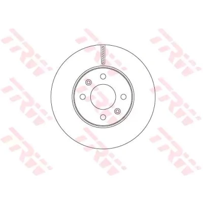 Abbildung von TRW DF6794 Bremsscheibe 256 22 4 100 Belüftet lackiert HYUNDAI: i20 II Hatchback, Coupe, Active, KIA: Rio